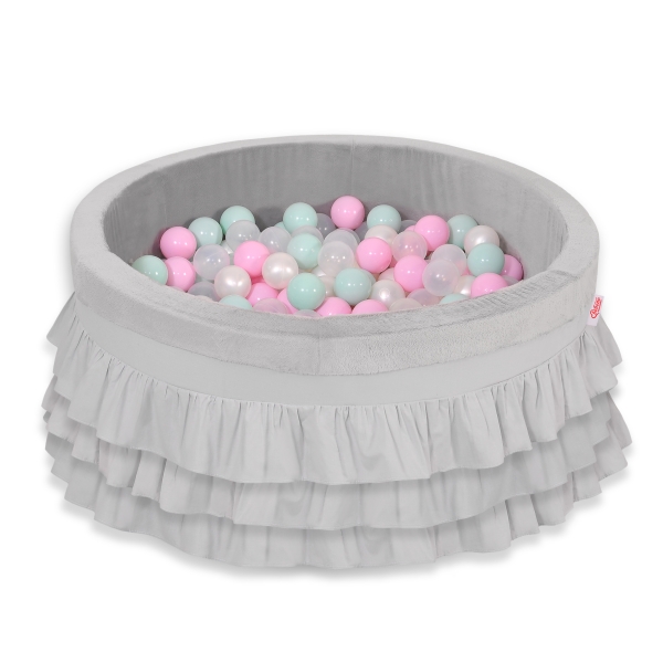 Piscina Morbida con Palline Grigio