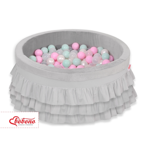 Piscina Morbida con Palline Grigio