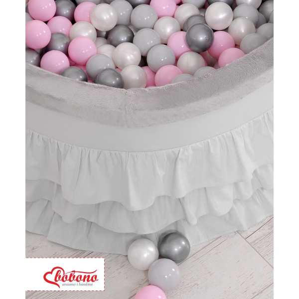 Piscina Morbida con Palline Grigio