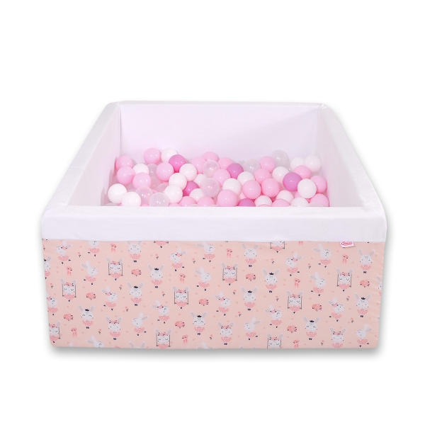 Piscina Morbida con Palline Quadrato Rosa Ballerine