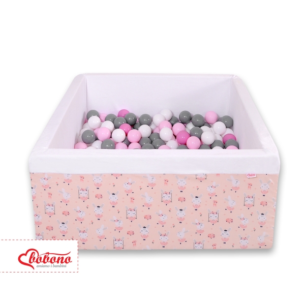 Piscina Morbida con Palline Quadrato Rosa Ballerine