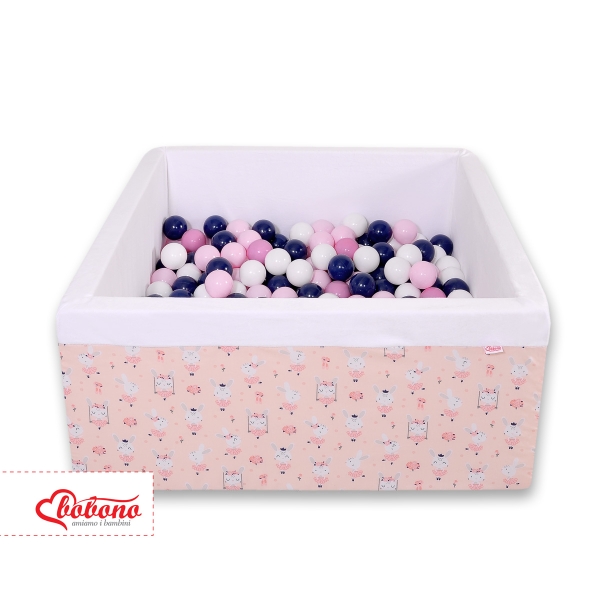 Piscina Morbida con Palline Quadrato Rosa Ballerine