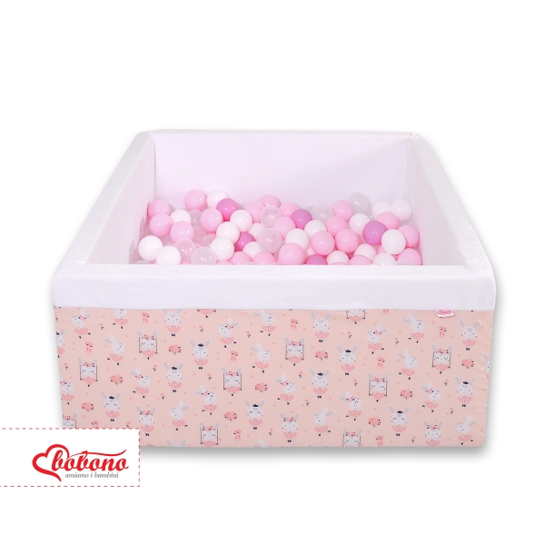 Piscina Morbida con Palline Quadrato Rosa Ballerine