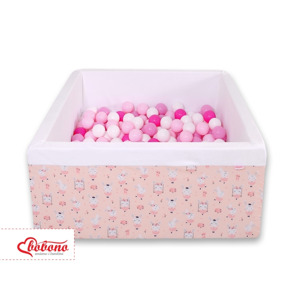 Piscina Morbida con Palline Quadrato Rosa Ballerine