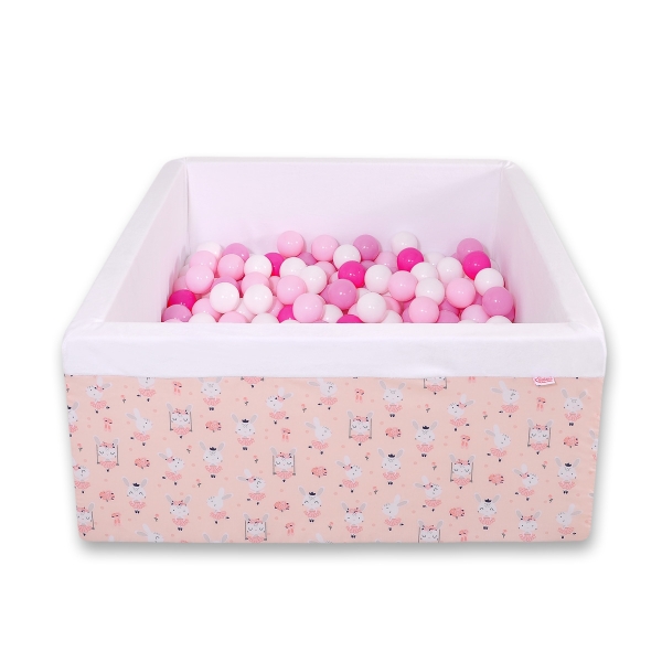 Piscina Morbida con Palline Quadrato Rosa Ballerine