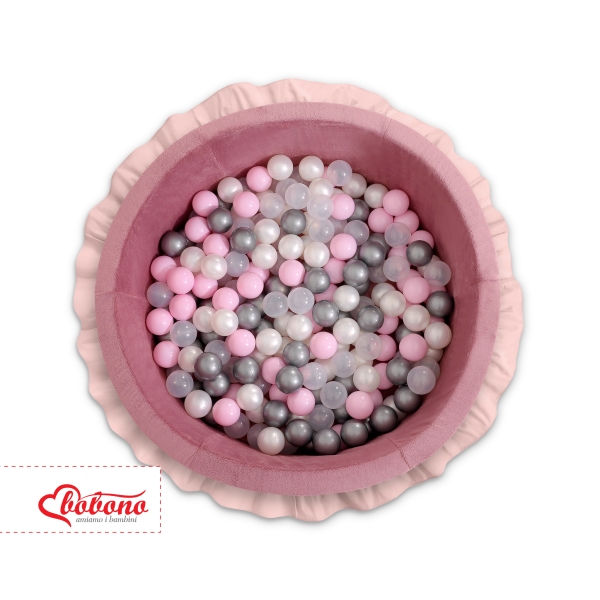 Piscina Morbida con Palline Rosa Scuro