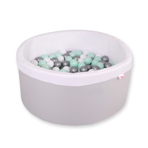 Piscina per Palline con 200 Palline Grigio