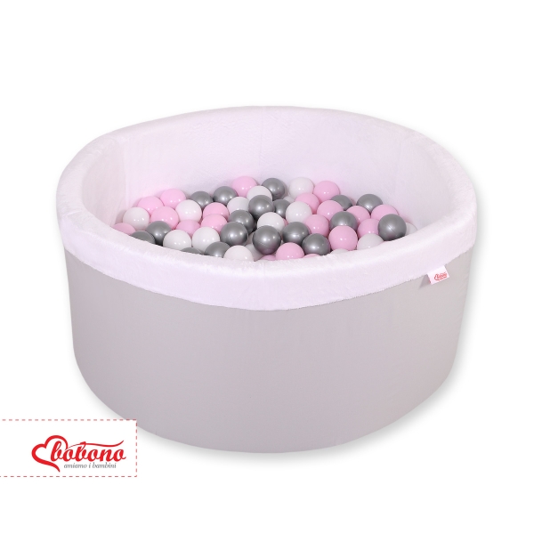 Piscina per Palline con 200 Palline Grigio