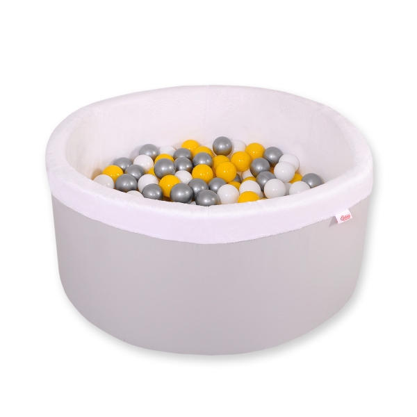 Piscina per Palline con 200 Palline Grigio