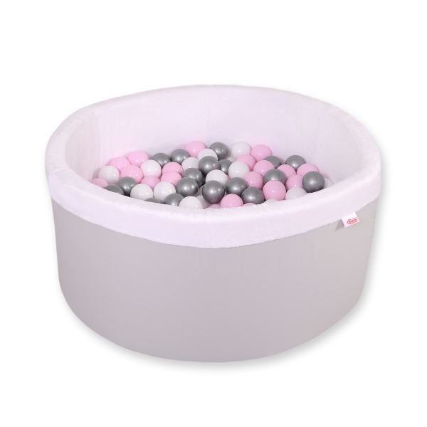 Piscina per Palline con 200 Palline Grigio