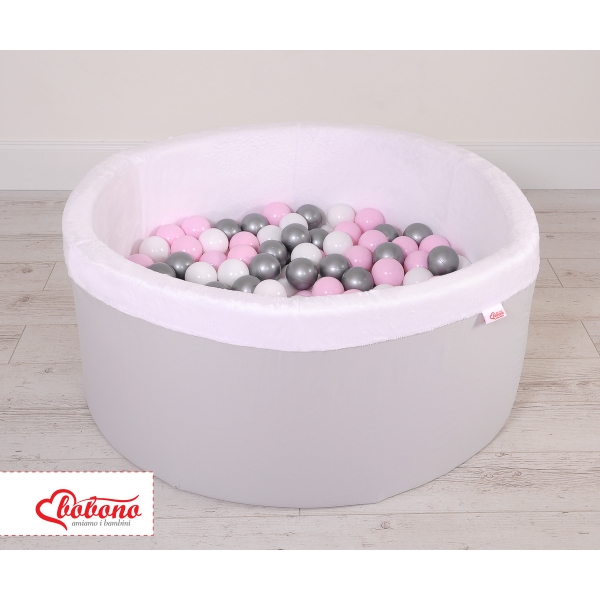 Piscina per Palline con 200 Palline Grigio