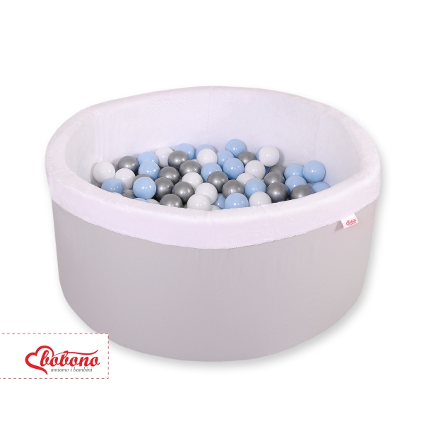 Piscina per Palline con 200 Palline Grigio