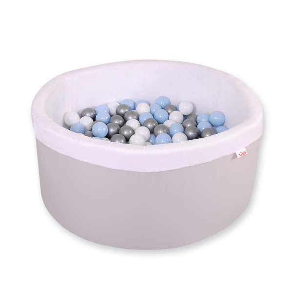 Piscina per Palline con 200 Palline Grigio