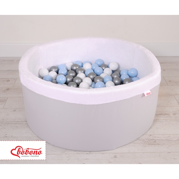 Piscina per Palline con 200 Palline Grigio