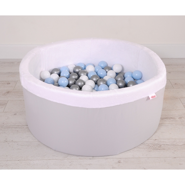 Piscina per Palline con 200 Palline Grigio