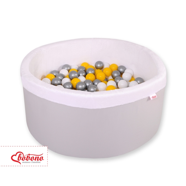 Piscina per Palline con 200 Palline Grigio