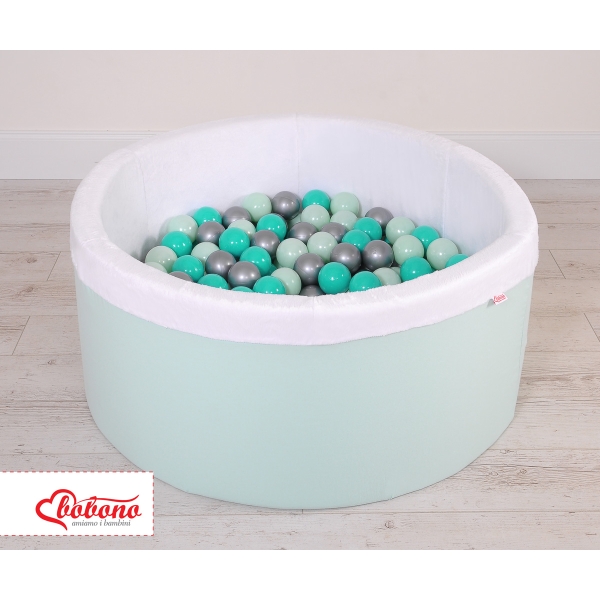Piscina per Palline con 200 Palline Menta