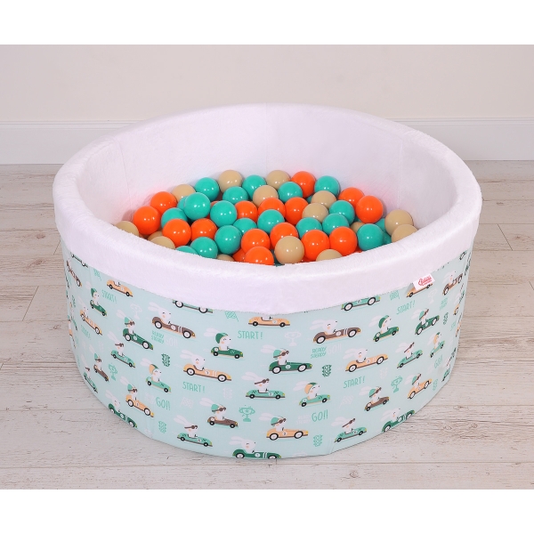 Piscina per Palline con 200 Palline Menta