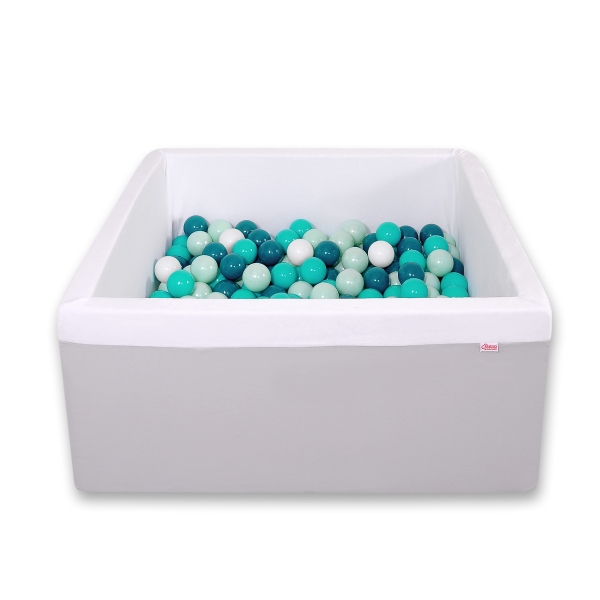 Piscina Quadrato di Palline per Bambini Grigio