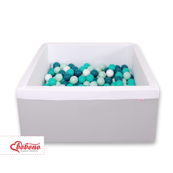 Piscina Quadrato di Palline per Bambini Grigio