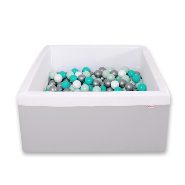 Piscina Quadrato di Palline per Bambini Grigio