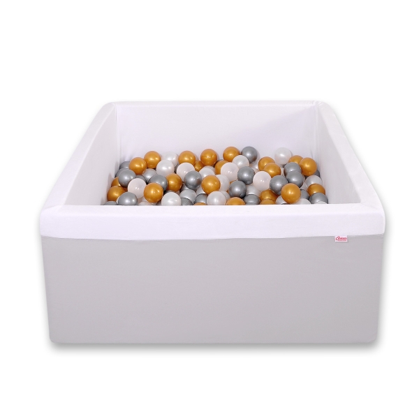 Piscina Quadrato di Palline per Bambini Grigio
