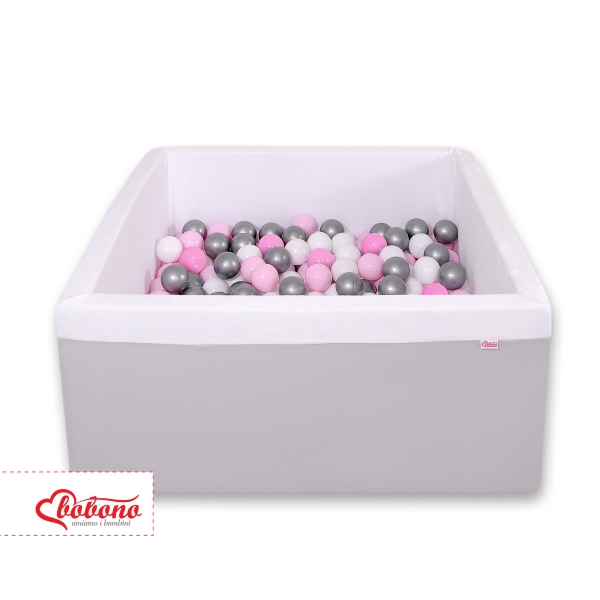 Piscina Quadrato di Palline per Bambini Grigio