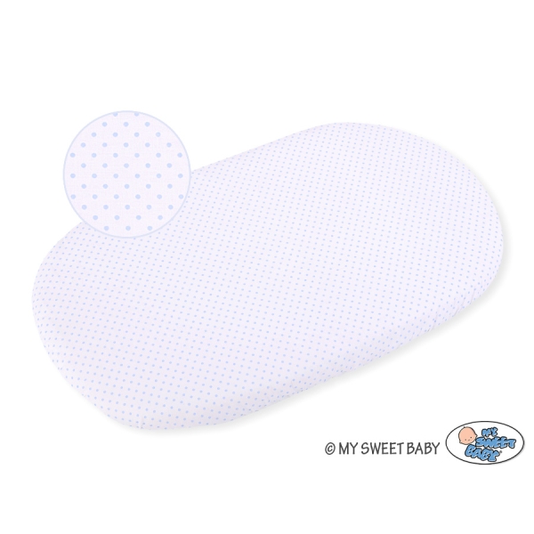Lenzuolo con angoli in cotone per culla - 2 pezzi Blu Set