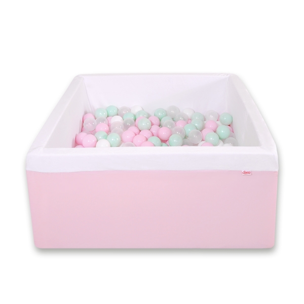 Quadrato Piscina di Palline con 200 Palline Colorate Rosa