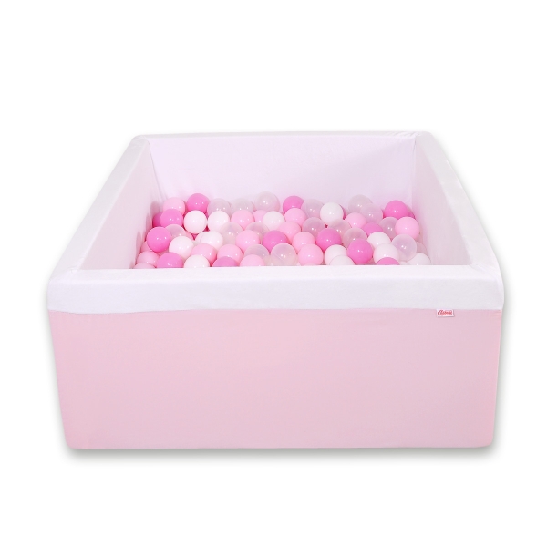 Quadrato Piscina di Palline con 200 Palline Colorate Rosa