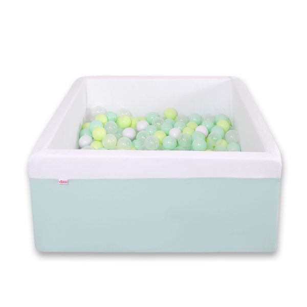 Quadrato Piscina per Palline con 200 Palline Menta