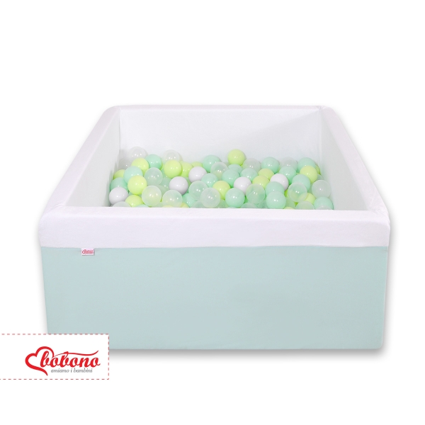 Quadrato Piscina per Palline con 200 Palline Menta
