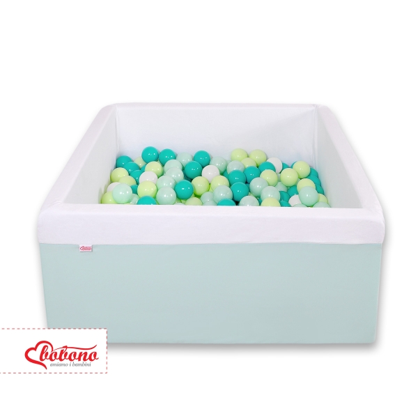 Quadrato Piscina per Palline con 200 Palline Menta
