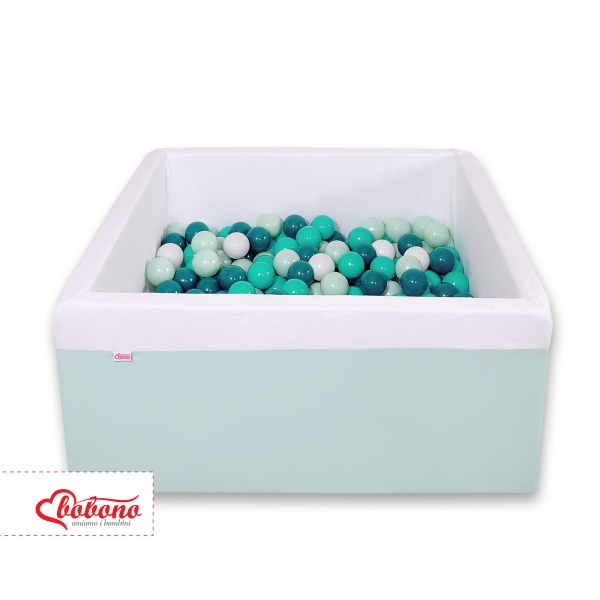 Quadrato Piscina per Palline con 200 Palline Menta