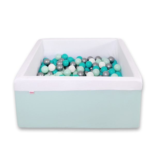 Quadrato Piscina per Palline con 200 Palline Menta