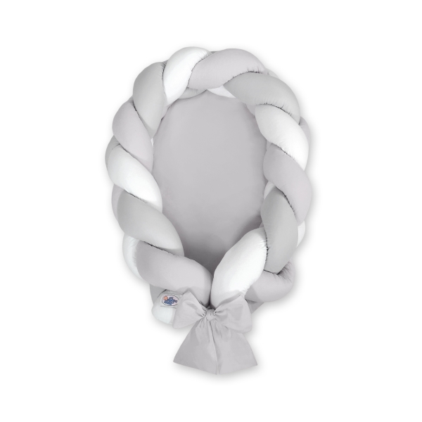 Riduttore & Paracolpi Treccia 2 in 1 Bianca Grigio