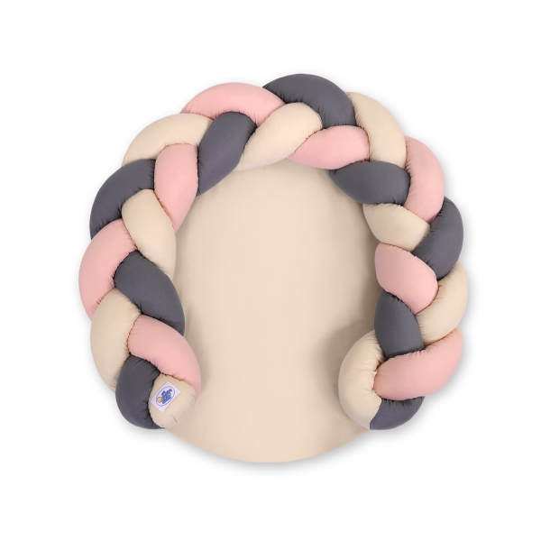 Riduttore Intrecciato Tappetino 2 in 1 Beige Antracite Rosa Scuro