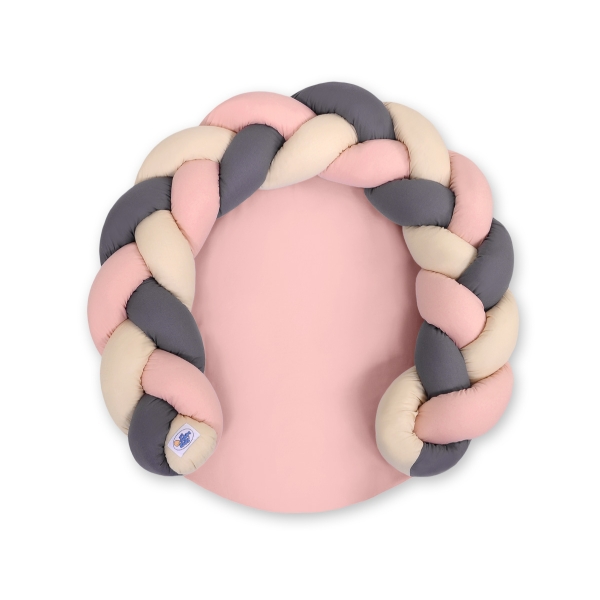 Riduttore Intrecciato Tappetino 2 in 1 Beige Antracite Rosa Scuro