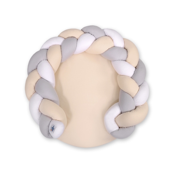 Riduttore Intrecciato Tappetino 2 in 1 Bianca Grigio Beige