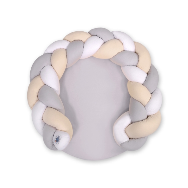 Riduttore Intrecciato Tappetino 2 in 1 Bianca Grigio Beige