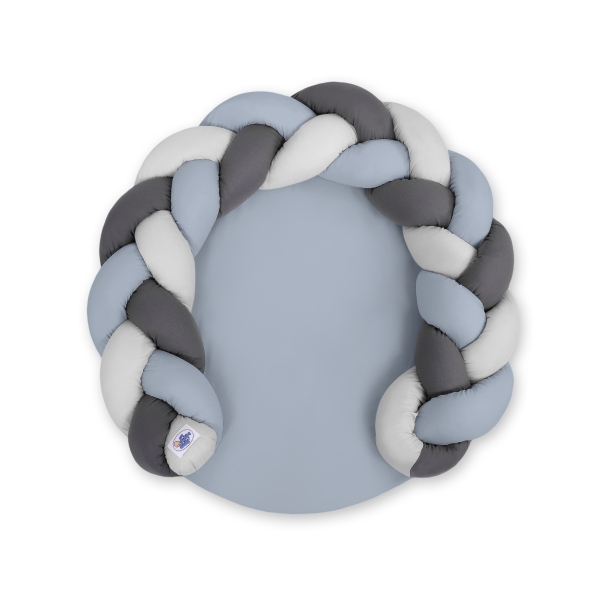 Riduttore Intrecciato Tappetino 2 in 1 Grigio Antracite Azzurro Pastello