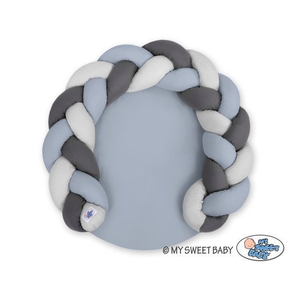 Riduttore Intrecciato Tappetino 2 in 1 Grigio Antracite Azzurro Pastello