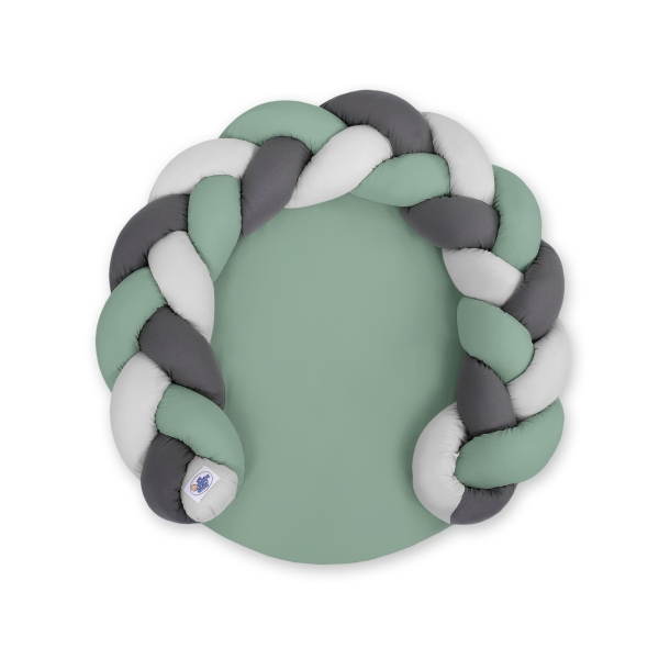 Riduttore Intrecciato Tappetino 2 in 1 Grigio Verde Pastello Antracite