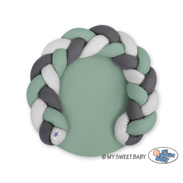 Riduttore Intrecciato Tappetino 2 in 1 Grigio Verde Pastello Antracite
