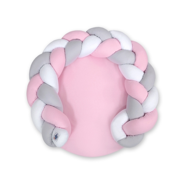 Riduttore Intrecciato Tappetino 2 in 1 Rosa Bianca Grigio