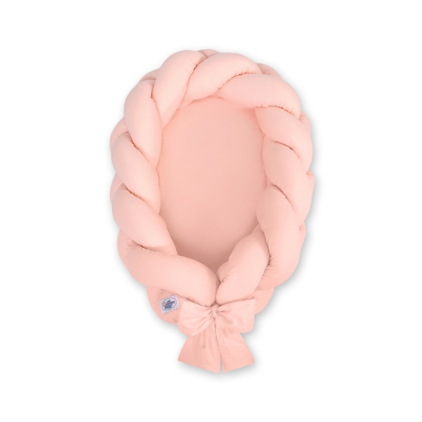 Riduttore per Neonati Paracolpi Treccia 2 in 1 Rosa Cipria