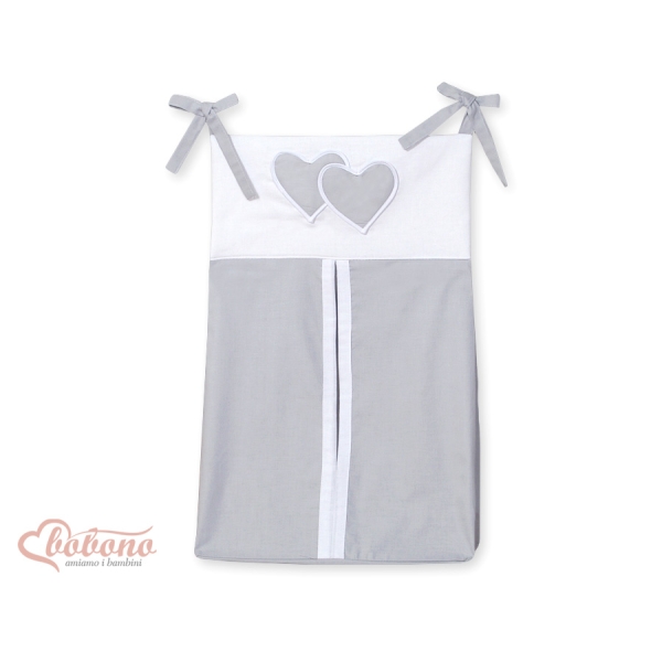 Sacca Organizer per Pannolini Grigio Cuori
