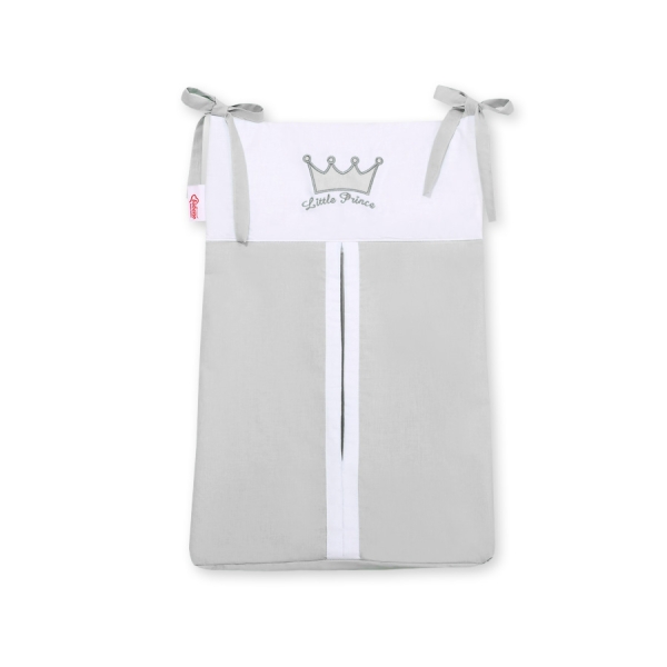 Sacca per Pannolini per Lettino Neonato Grigio Little Prince/Princess