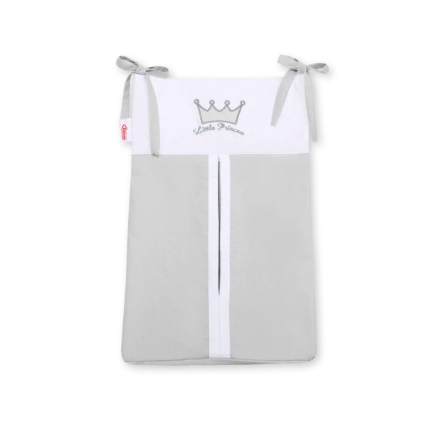 Sacca per Pannolini per Lettino Neonato Grigio Little Prince/Princess