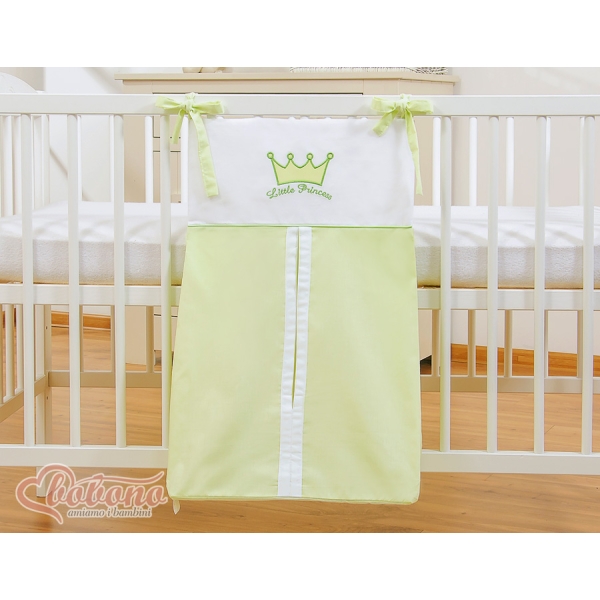Sacca per Pannolini per Lettino Neonato Verde Little Prince/Princess